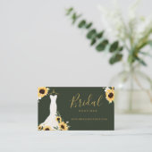 Chic Sunflower Wedding Dress Bridal Boutique Visitekaartje (Staand voorkant)