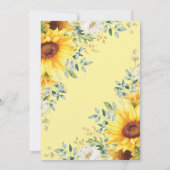 Chic Sunflower Woodland Forest Animals Baby shower Kaart (Achterkant)