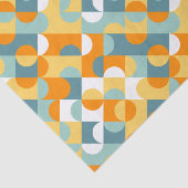 Chic Sunny Oranje Blauwgroen Blauwe Circles Kunstp Tissuepapier (Detail)