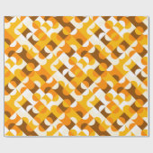 Chic Sunny Yellow Oranje Brown Circles Art Pattern Cadeaupapier (Vlak)