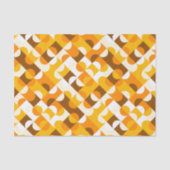 Chic Sunny Yellow Oranje Brown Circles Art Pattern Tissuepapier (Voorkant)