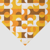 Chic Sunny Yellow Oranje Brown Circles Art Pattern Tissuepapier (Detail)