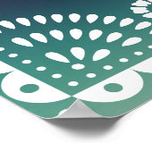 Chic Sunset Papel Picado Weddenschap Welkomstteken Poster (Hoek)