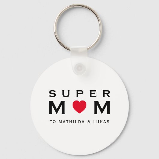 Chic Super mam Heart Happy Moederdag Sleutelhanger (Achterkant)