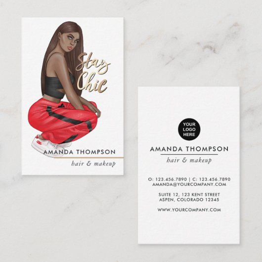 Chic Swag Baas Personal Trainer Visitekaartje (Voorkant / Achterkant)