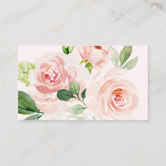 Chic Swan Princess Blush Gouden Bloemen Luier Raff Informatiekaartje (Achterkant)