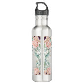 Chic Swan Princess Blush Pink Poppies Rozen Floral Waterfles (Achterkant)