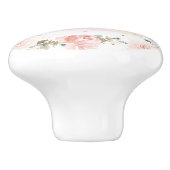 Chic Swan Princess Pastel Blush Floral Gold Keramische Knop (Zijkant)