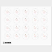 Chic Swan, sterren, prinses Ronde Sticker (Vel)