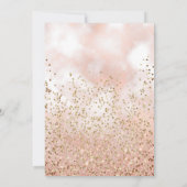 Chic Sweet 16 Blush Pink Rose Gold Glitter Kaart (Achterkant)