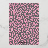 Chic Sweet 16 Luipaard Print Verjaardag Goud Folie Uitnodiging (Achterkant)