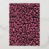 Chic Sweet 16 Luipaard Print Verjaardag Zilver Folie Uitnodiging (Achterkant)