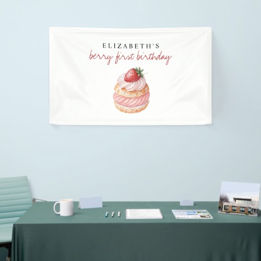 Chic Sweet Berry First Birthday Spandoek (Beurs)