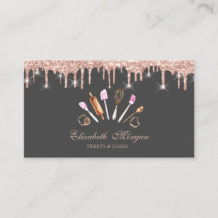 Chic Sweets Cupcake Rose Gold Drips Bakkerij Geree Visitekaartje