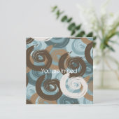 Chic Swirls-Baby shower Kaart (Staand voorkant)