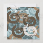 Chic Swirls-Baby shower Kaart (Achterkant)