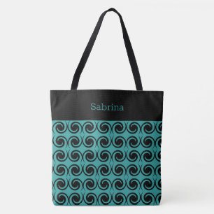 Chic Swirls Monogrammed Canvas tas