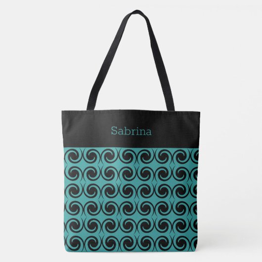 Chic Swirls Monogrammed Canvas tas (Voorkant)