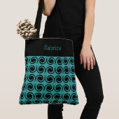Chic Swirls Monogrammed Canvas tas (Dichtbij)