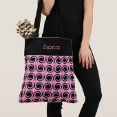 Chic Swirls Monogrammed Canvas tas (Dichtbij)