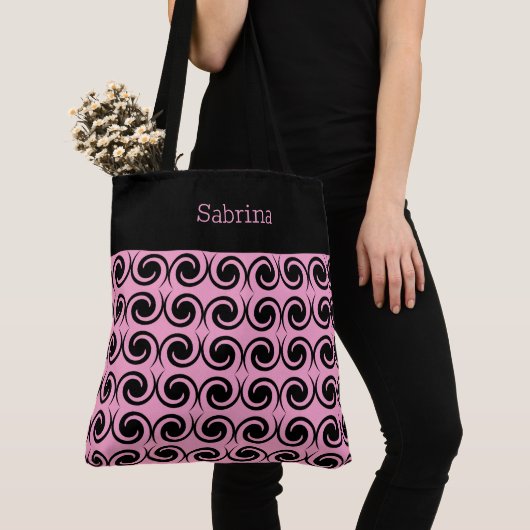 Chic Swirls Monogrammed Canvas tas (Dichtbij)