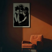 Chic Synergy: avant-gardistisch monochroom trio Poster