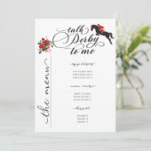 Chic Talk Derby To Me Race Paardenfeest Ruiterspor Menu (Staand voorkant)
