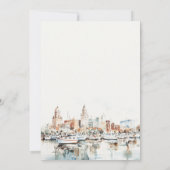 Chic Tampa Florida Skyline Wedding Jubileum Kaart (Achterkant)