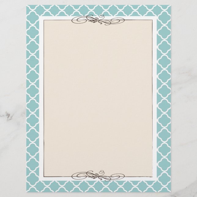 Chic Tan en Blauwgroen drielingrand aanpassen (Voorkant)