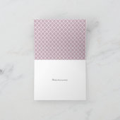 Chic Tan & Paarse theepot Trellis Dank u kaart (Binnen)