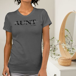 Chic tante met Kinder namen Jaar T-Shirt