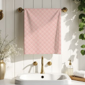 Chic Tartan Bath Towel Rose Gold Gift for Mom Bad Handdoek