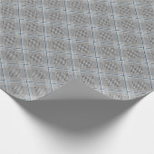 Chic Tartan Blue Grey Black Pattern Cadeaupapier (Hoek)