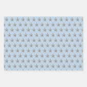 Chic Tartan Blue Grey Black Pattern Inpakpapier Vel (Voorkant 2)