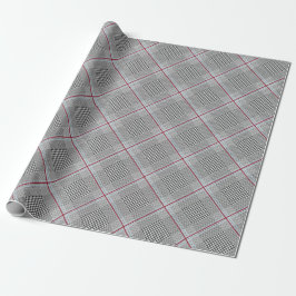 Chic Tartan Burgundy, zwart en wit Cadeaupapier