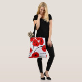 CHIC TAS_MOD RED & BLACK POPPIES TOTE BAG (Op model)