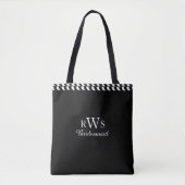 CHIC TAS_MODERN WEDDING BLACK & WHITE TOTE BAG (Voorkant)