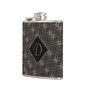 Chic Taupe Abstract Pattern Monogrammed Heupfles (Links)