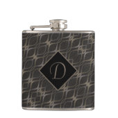 Chic Taupe Abstract Pattern Monogrammed Heupfles (Voorkant)