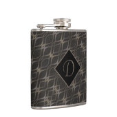 Chic Taupe Abstract Pattern Monogrammed Heupfles (Rechts)