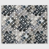 Chic Taupe Beige Grey Black Brown Circles Patroon Cadeaupapier (Vlak)
