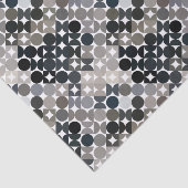 Chic Taupe Beige Grey Black Brown Circles Patroon Tissuepapier (Detail)