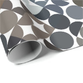 Chic Taupe Beige Grey Tan Brown Circles Patroon Cadeaupapier (Rol Hoek)