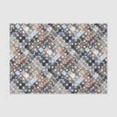 Chic Taupe Beige Grey Tan Brown Circles Patroon Tissuepapier (Voorkant)