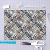 Chic Taupe Beige Grey Tan Brown Circles Patroon Tissuepapier (Craft)