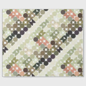 Chic Taupe beige Light Olive Green Circles Patroon Cadeaupapier (Vlak)