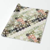 Chic Taupe beige Light Olive Green Circles Patroon Cadeaupapier (Uitgerold)