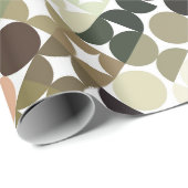 Chic Taupe beige Light Olive Green Circles Patroon Cadeaupapier (Rol Hoek)