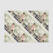 Chic Taupe beige Light Olive Green Circles Patroon Tissuepapier (Voorkant)