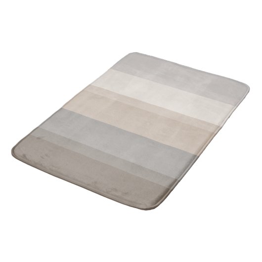 Chic Taupe, Cream en Grey Striped Badmat (Gekanteld)